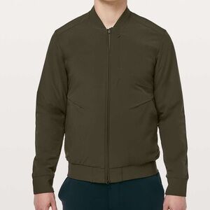 Lululemon Switch Over Bomber Jacket Dark Olive Mens Small